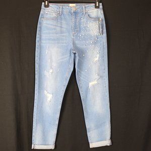 GB 7 Jeans Stretch Destroyed Pearl Hight Rise